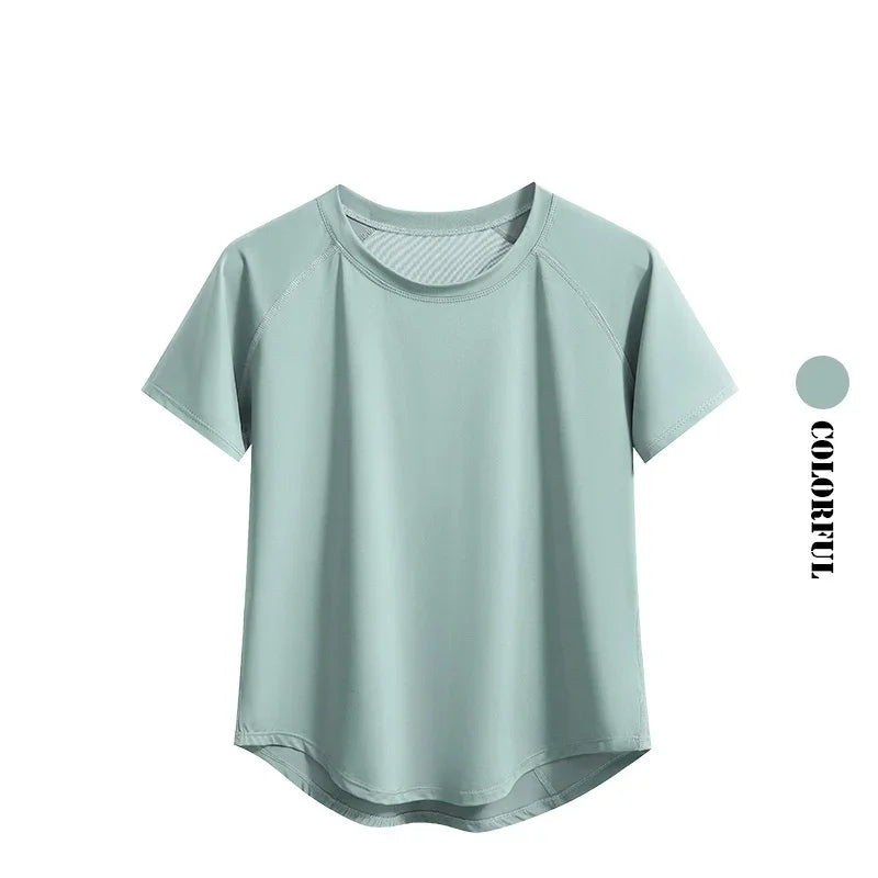 2 Piece Yoga Set Women Summer Sportswear Short Sleeve Top And Shorts