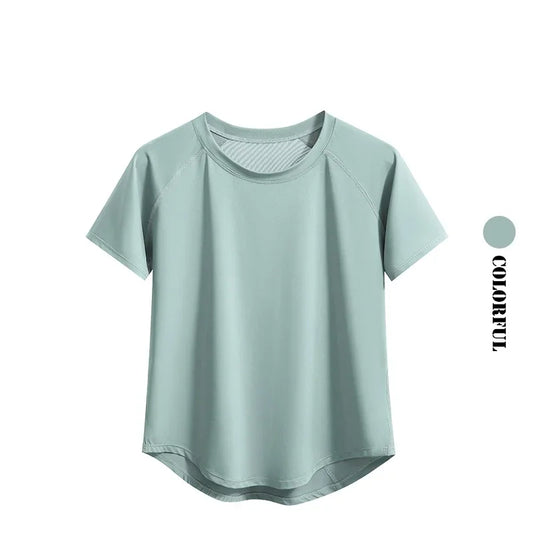 2 Piece Yoga Set Women Summer Sportswear Short Sleeve Top And Shorts
