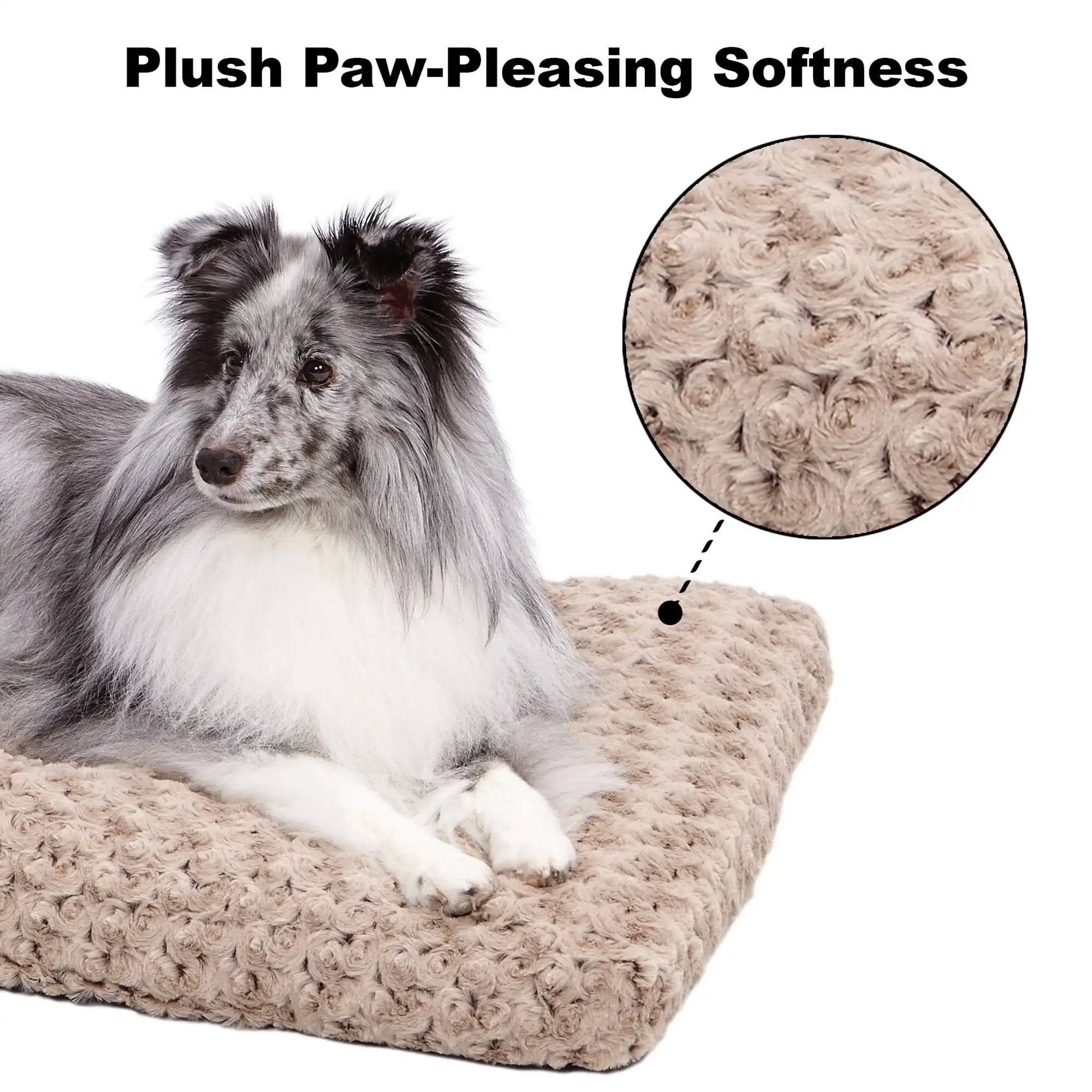 Midwest Homes for Pets Dog Bed and Crate Mat Deluxe Ombre Swirl 24 Mocha - Joanie B 25