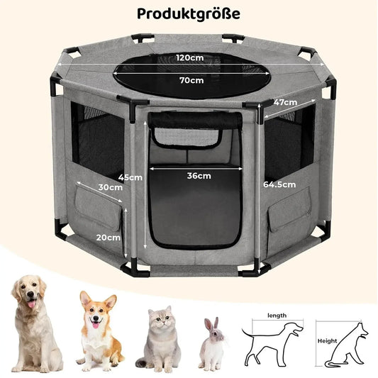 Large Waterproof Dog Playpen and Cat Dog Crate Portable Pet Exercise Cage Kennel House Indoor Outdoor with Storage Bags - Joanie B 25