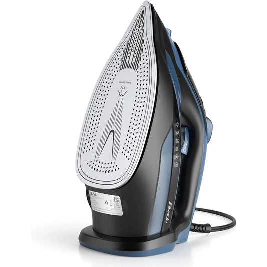 Steam Iron for Clothes with Rapid Heating Ceramic Coated Soleplate 1700W Precise Thermostat Dial Self Cleaning Auto Off - Joanie B 25