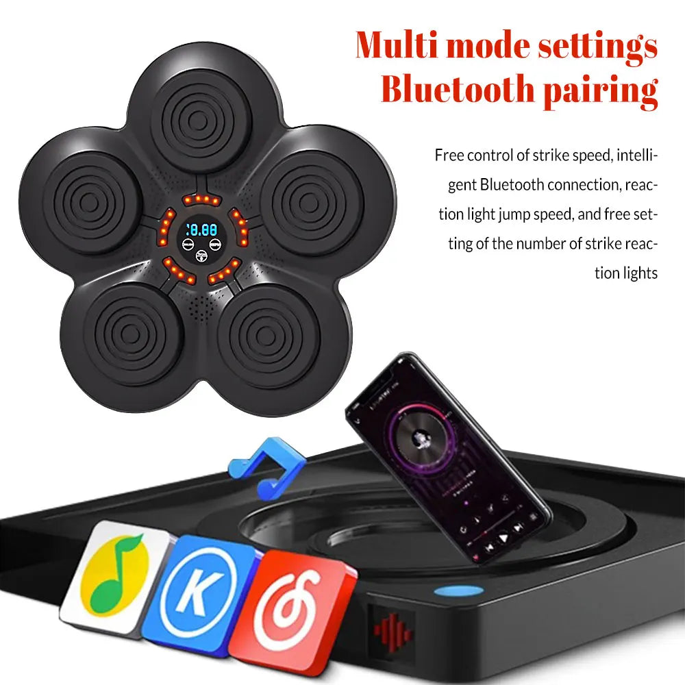 Intelligent Music Boxing Machine Electronic Boxing Training Wall Target Boxing Trainer Indoor Gym Home Punching Equipment