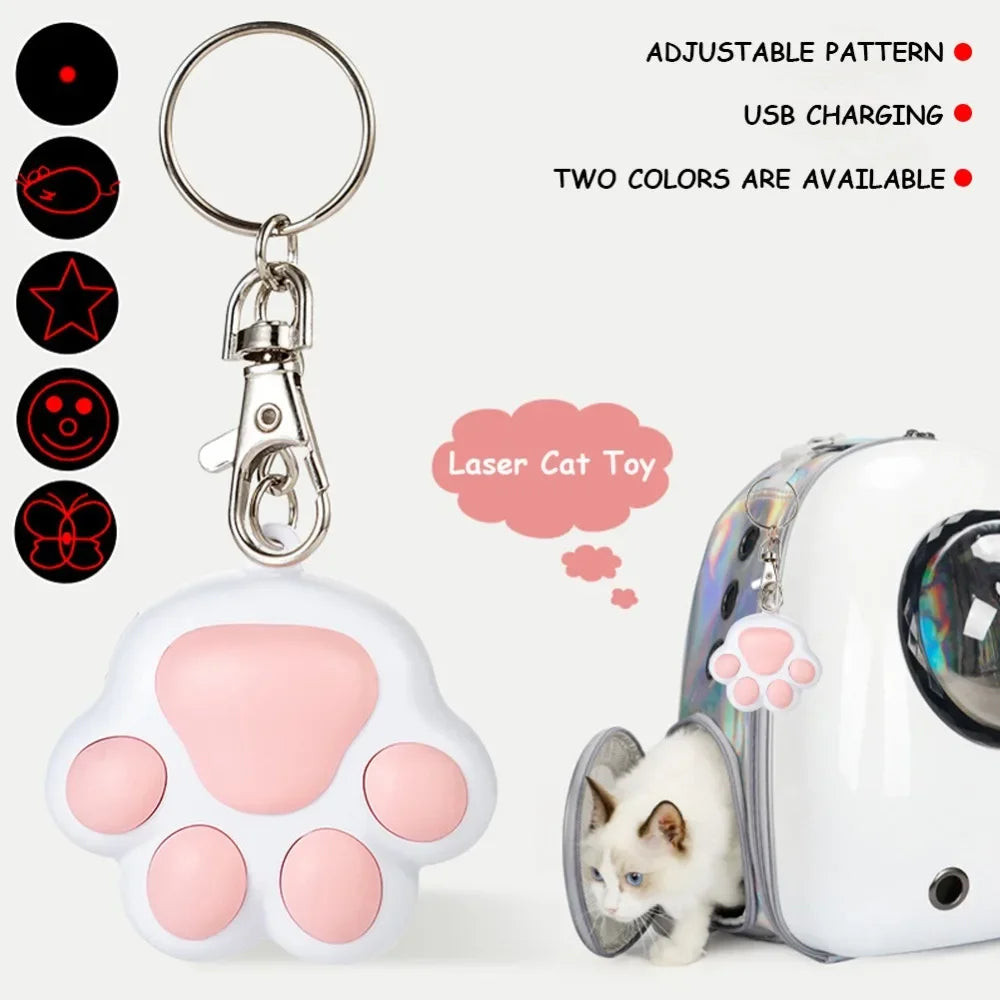 Rechargeable Multifunctional Cat Laser Toy with Adjustable Patterns and UV Light for Interactive Pet Play - Joanie B 25