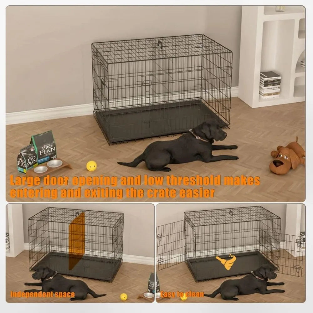 Durable Metal Dog Crate for Large Medium and Small Dogs with Secure Locking and Easy Assembly - Joanie B 25