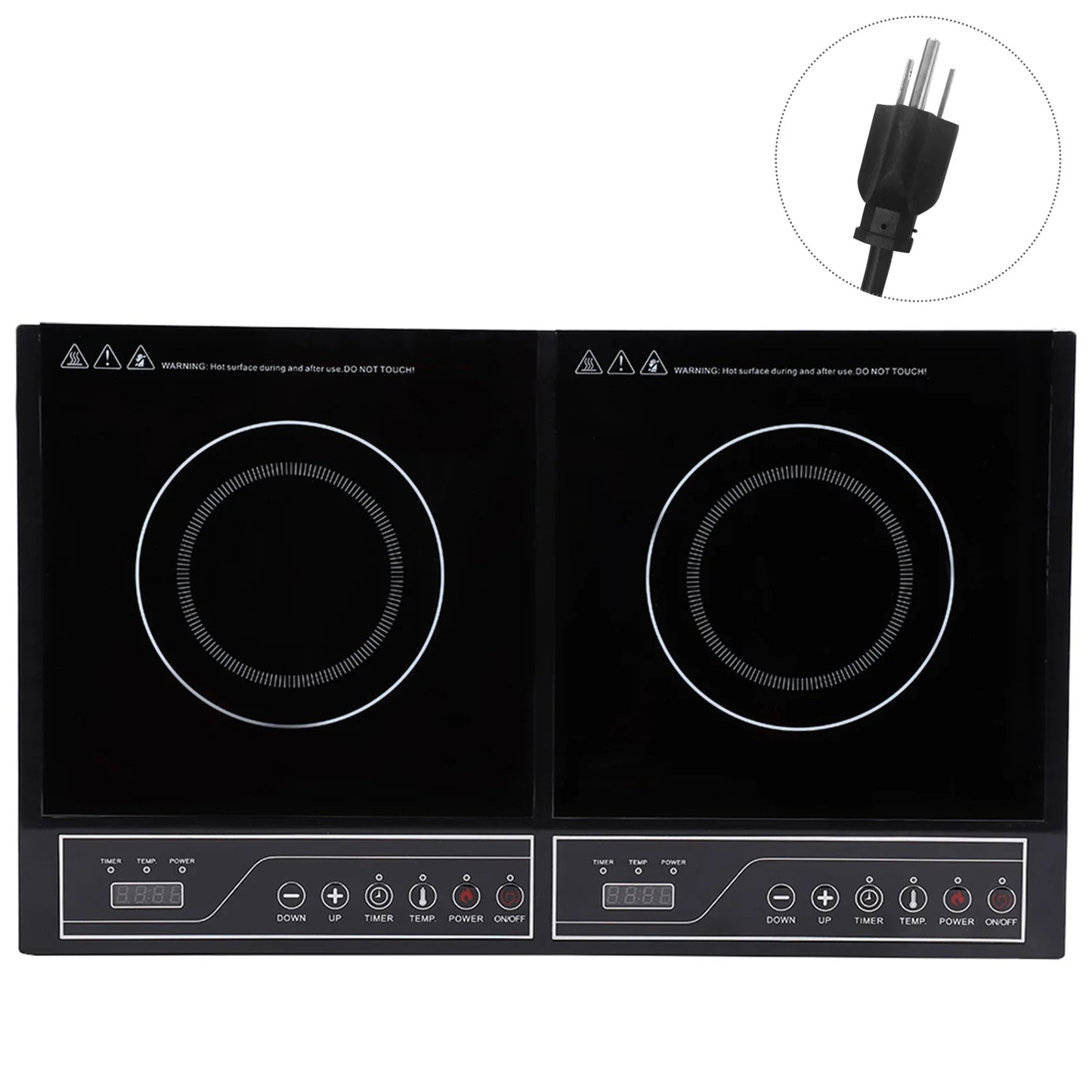 2000W Home Kitchen Electric Double Induction Cooktop Touchpad Induction Cooker
