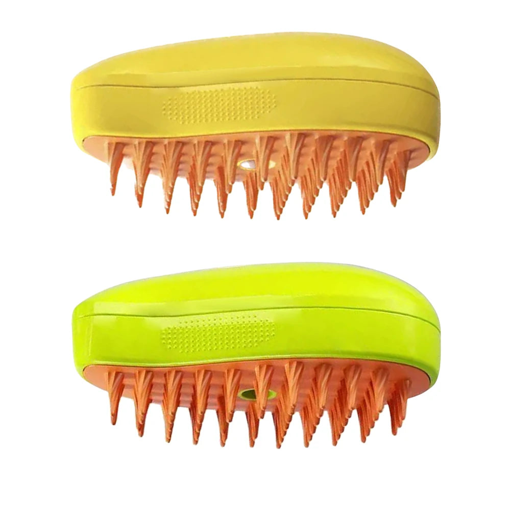 Electric Pet Grooming Brush with Spray and USB Charging for Cats and Dogs Soft Silicone Hair Removal Comb 3 in 1 Bath and Shedding Tool - Joanie B 25
