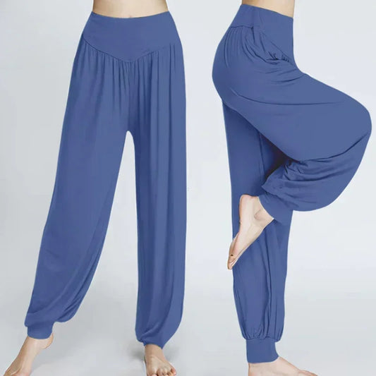 Womens Elastic Loose Casual Yoga Pants Breathable Soft