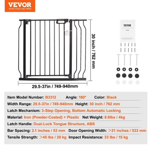 SucceBuy Baby Gate 28 30 36 Inch Walk Through Pressure Mount