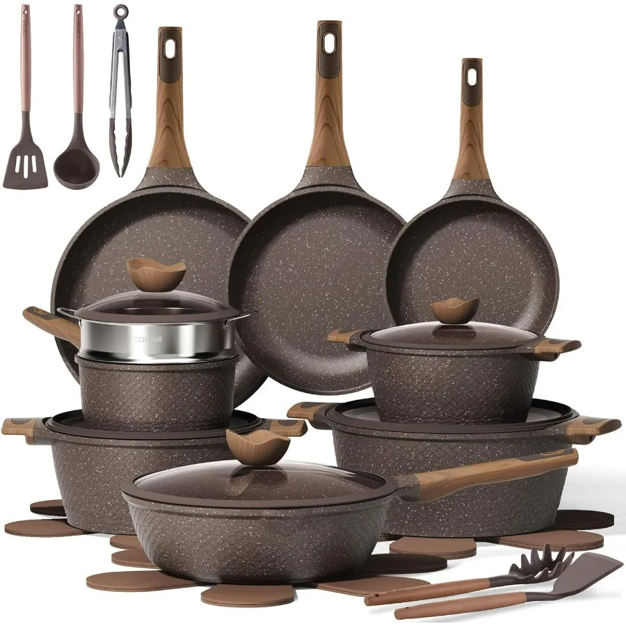 26 Piece Nonstick Pots And Pans Set Induction Cookware PFOA Free