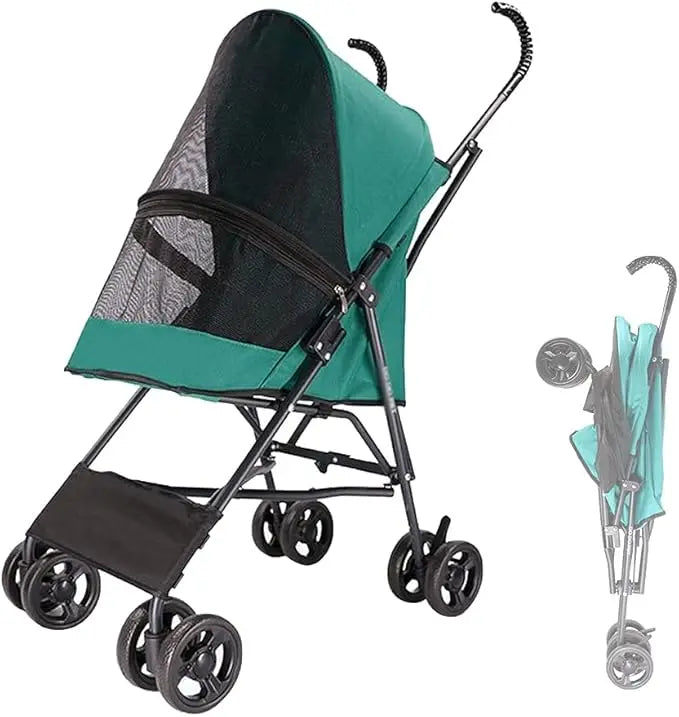 Pet Stroller for Cats Puppies and Kittens Breathable Travel Carrier Umbrella Structure for Small Dogs - Joanie B 25