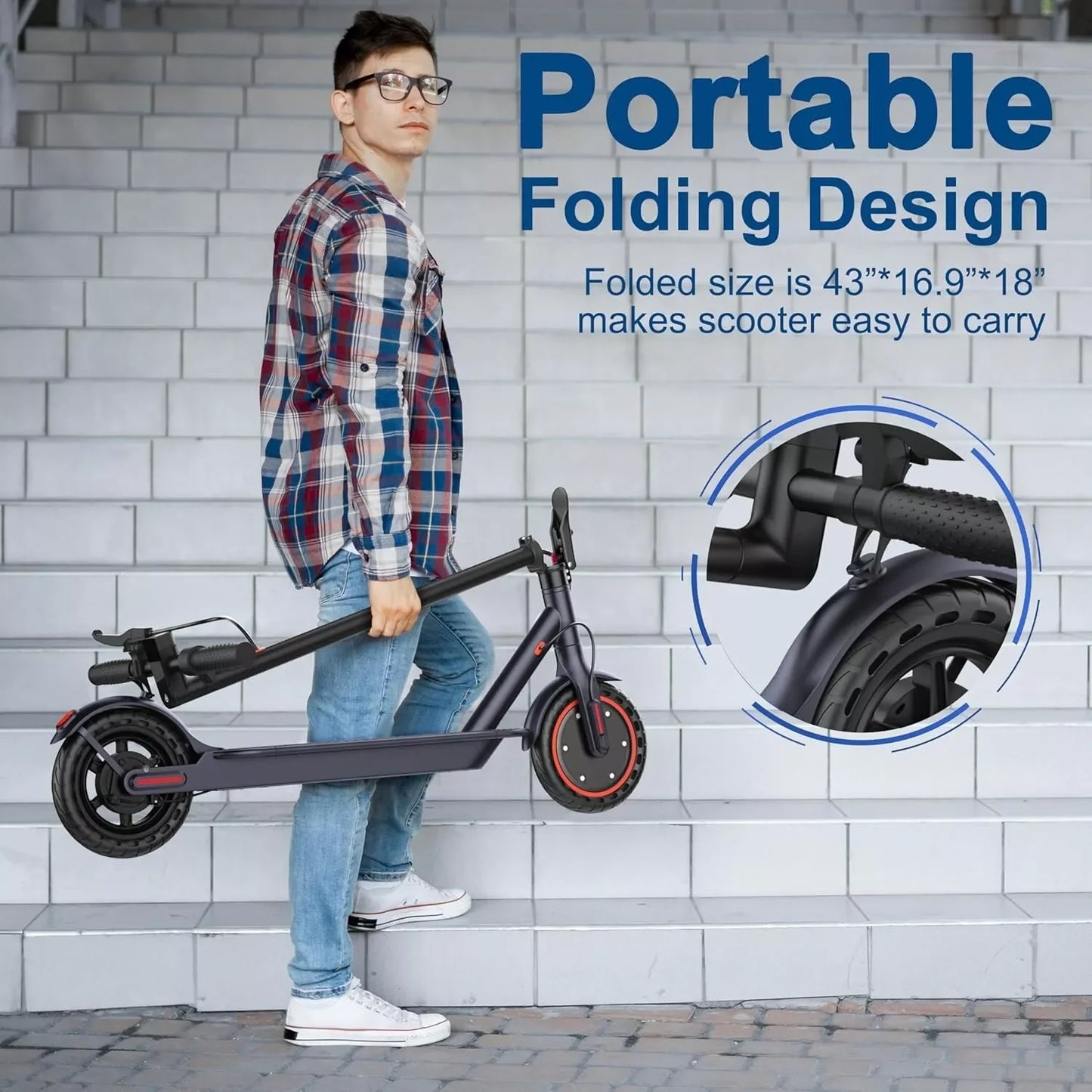 LP60 Electric Scooter 350W App Control Folding 8.5Inch Tire