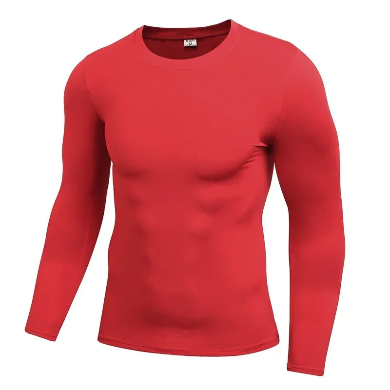 Men Compression Running T Shirt Quick Dry Gym Training Top