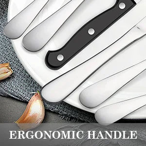 24 Piece Stainless Flatware Set For 4 With Steak Knives Forks Spoons