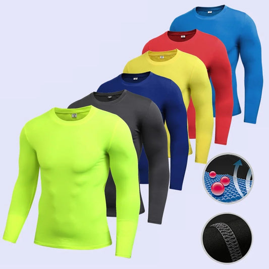 Men Compression Running T Shirt Quick Dry Gym Training Top