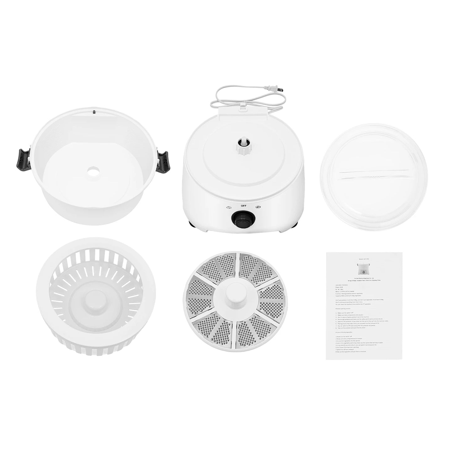 85W Electric Potato Peeler One Button Auto Spinner For Kitchens And Restaurants