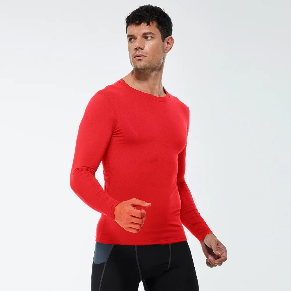 Men Compression Running T Shirt Quick Dry Gym Training Top