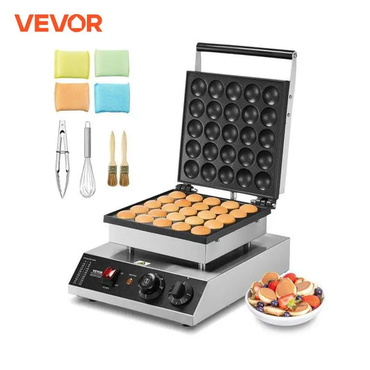 Vevor 25pcs Electric Waffle Maker Mini Dutch Pancake Dorayaki Machine Kitchen Home Appliance Snack Gaufriers - Joanie B 25