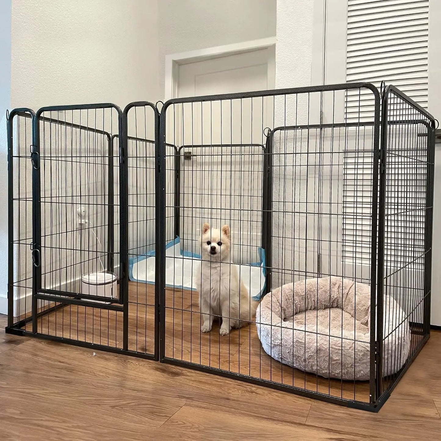 Foldable Indoor and Outdoor Dog Playpen Exercise Fence with Large Dimensions and Secure Locking - Joanie B 25