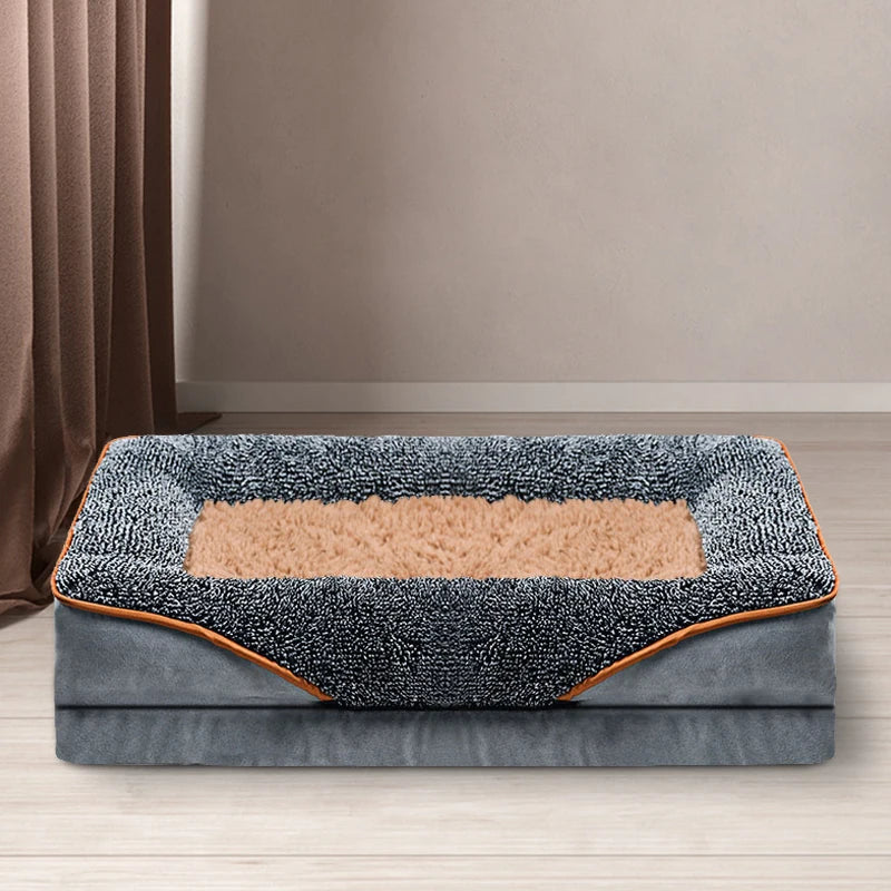 Oversized Dog Bed Removable Washable With Raised Edges