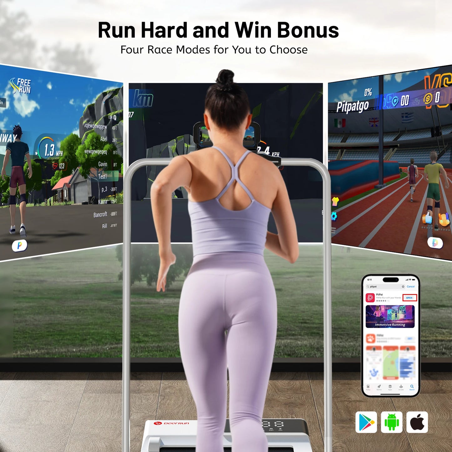 Home Foldable Treadmill Walking Pad Remote Control Handrail