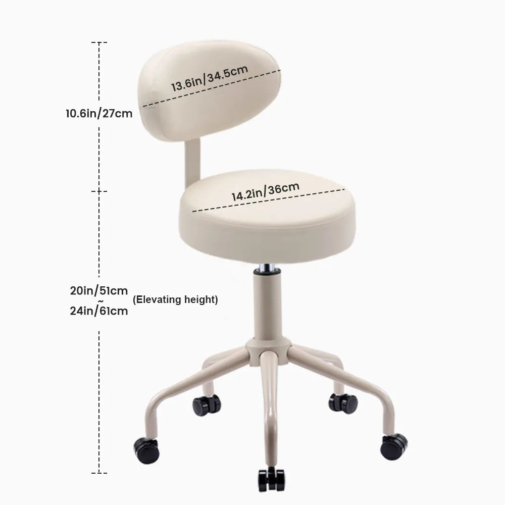 Comfortable Nail Beauty Salon Furniture Rolling Chairs Stylist Barber Chair Pedicure Equipment Hairdressing Makeup - Joanie B 25