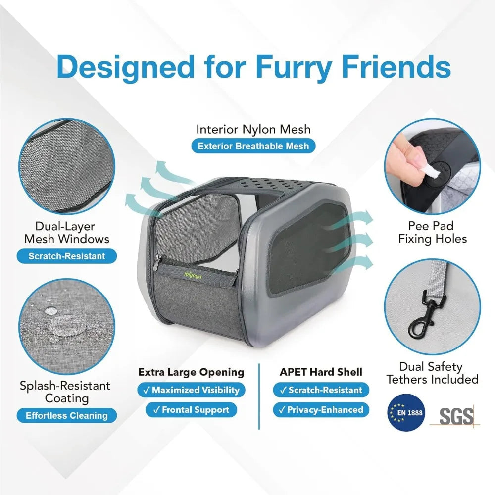 NeoRider Multi Purpose Pet Stroller With Detachable Carrier For Small Dogs Up To 26 Pounds - Joanie B 25