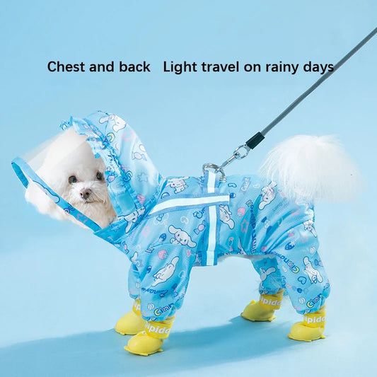 Cinnamoroll Pet Raincoat Waterproof Hood Rain Jacket for Dogs of All Sizes Keep Your Pup Dry and Stylish - Joanie B 25