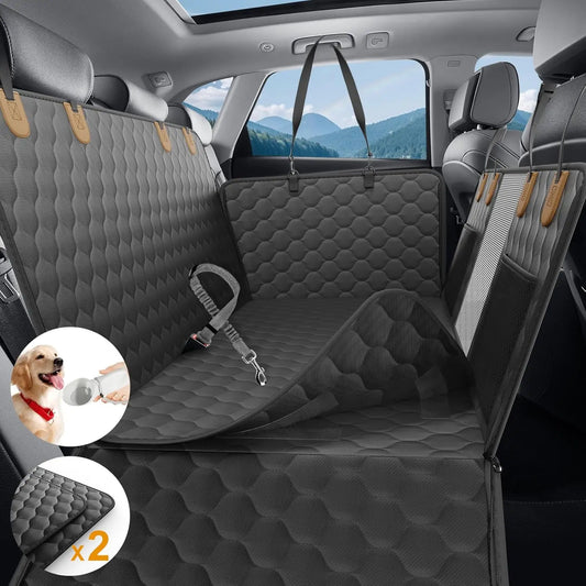 Waterproof Pet Travel Accessories Foldable Dog Car Seat Safety Hammock Trunk Mat for Back Seat Protection - Joanie B 25
