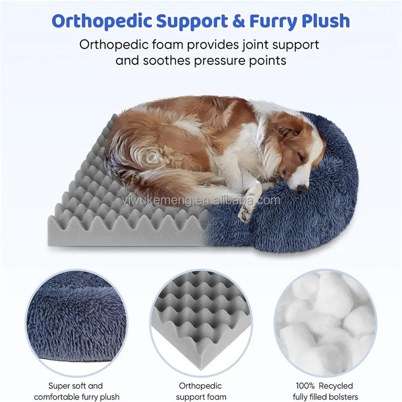 Orthopedic Dog Bed for Large Dogs With Plush Removable Cover