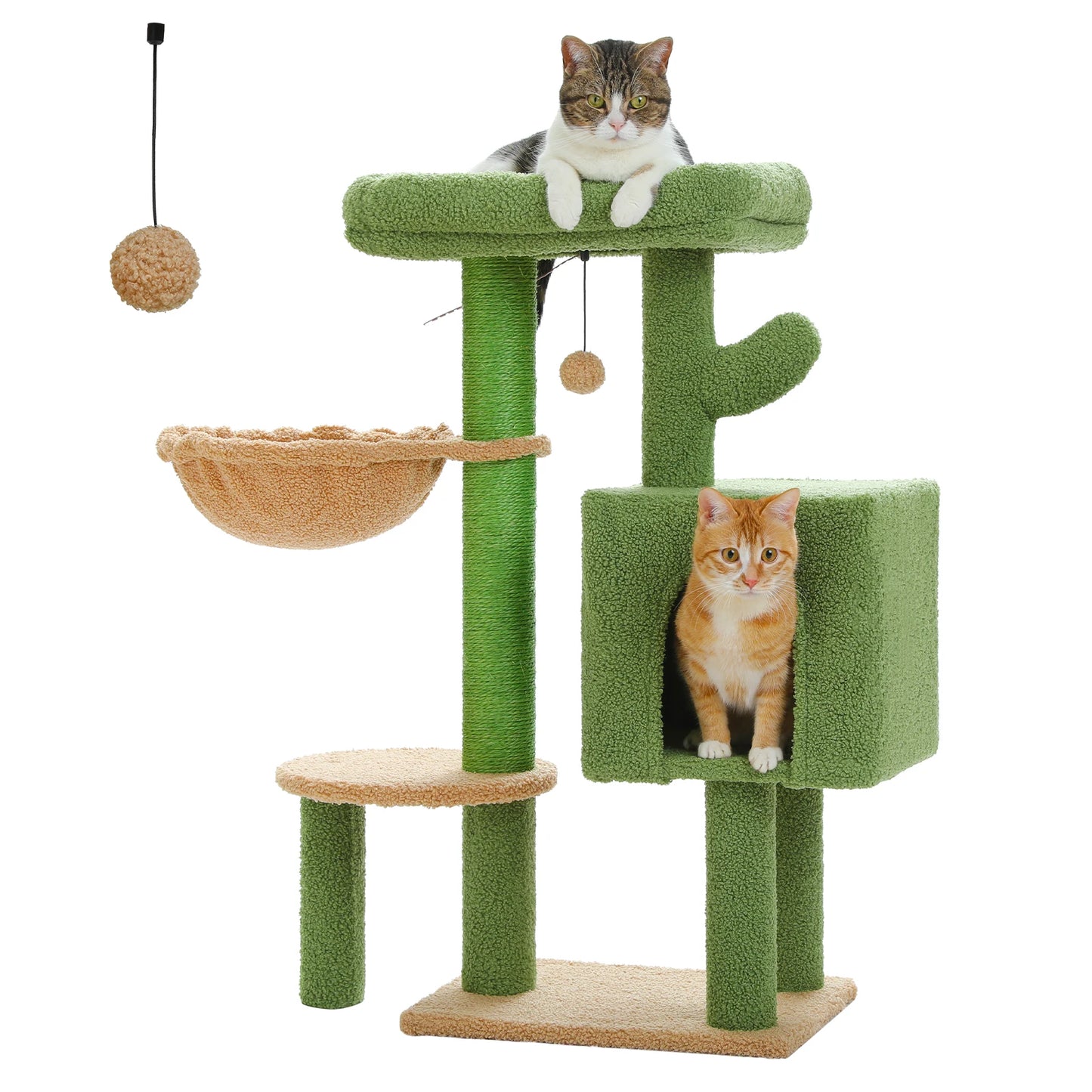 Luxury Cat Tree for Indoor Multi-Level Cat Tower with Condo Hammock Padded Perch and Scratching Post - Joanie B 25