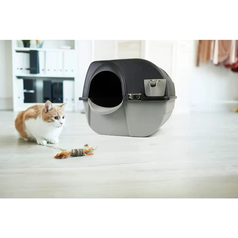 Elite Self Cleaning Roll 'n Clean Litter Box Midnight Black Large EL-RA20-1 - Joanie B 25