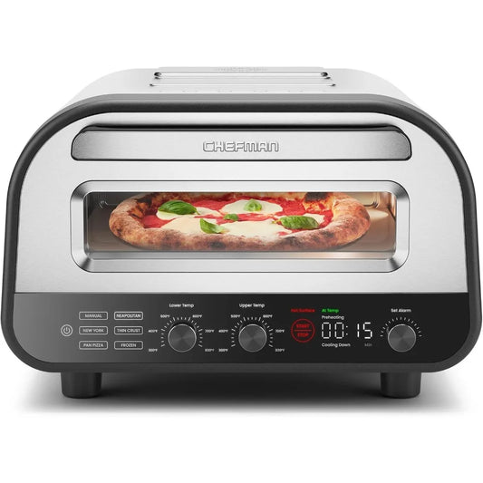 Indoor Pizza Oven Makes 12 Inch Pizzas in Minutes Heats Up to 800F Countertop Electric Pizza Maker with Touchscreen - Joanie B 25