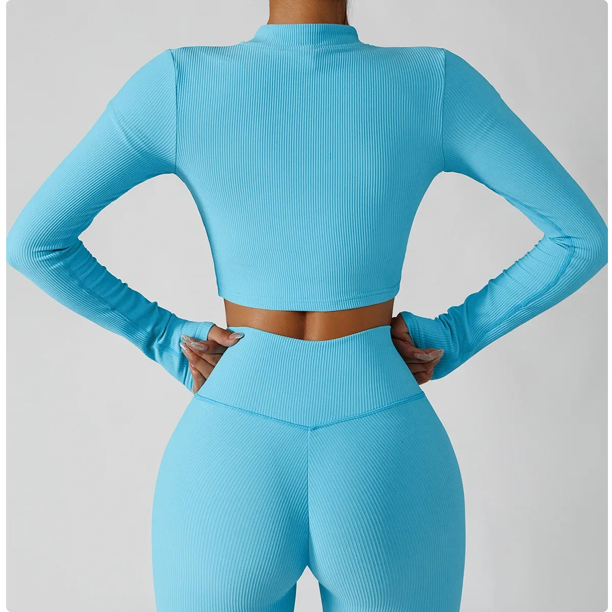 Women's 3 Piece Yoga Set Jacket Bra Legging Fitness