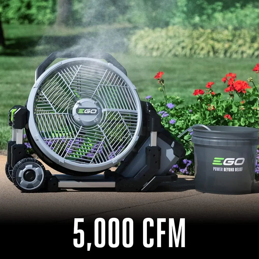 Portable Misting Fan, Outdoor Electric 18" 5 Speed Fan, Battery and Charger Not Included - FN1800 - HOME