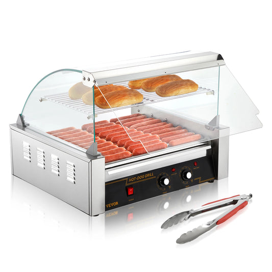 Vevor 5 7 11 Rods Commercial Hot Dog Roller Electric Sausage Maker Barbecue Grill Machine for Camping Party Home Appliance 110V - Joanie B 25