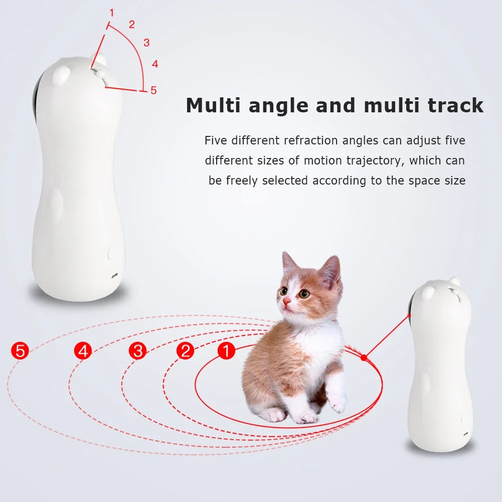 Automatic Cat Toys Smart Interactive Laser Rotating LED Teasing Cat Toy with USB Charging - Joanie B 25