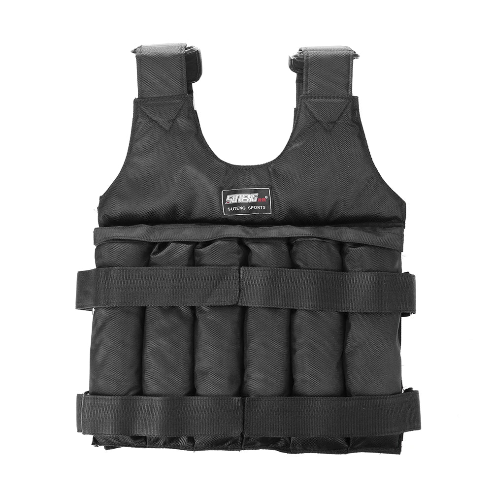 3/15/20/35/50kg Loading Weight Vest Jacket Sand Clothing for Running Training Fitness Equipment Adjustable Waistcoat Jackets - Joanie B 25