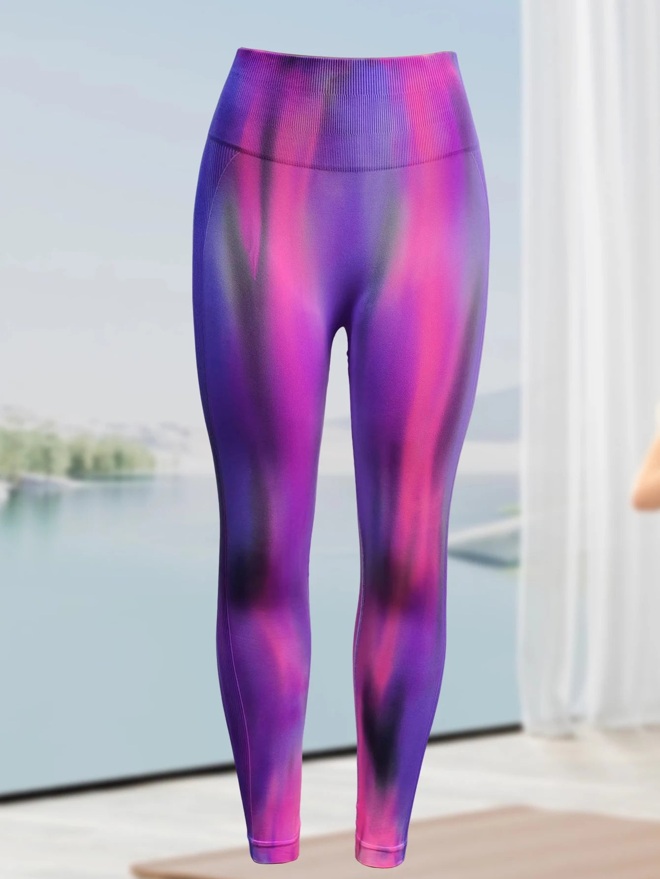 Women's Yoga Pants Butt Lifting High Waist Leggings Tie Dye