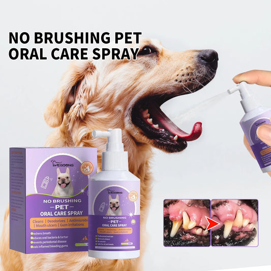 1-4PCS Yegbong Dog and Cat Teeth Cleaning Spray Pet Oral Hygiene Breath Freshening and Deodorizing Pet Supplies - Joanie B 25