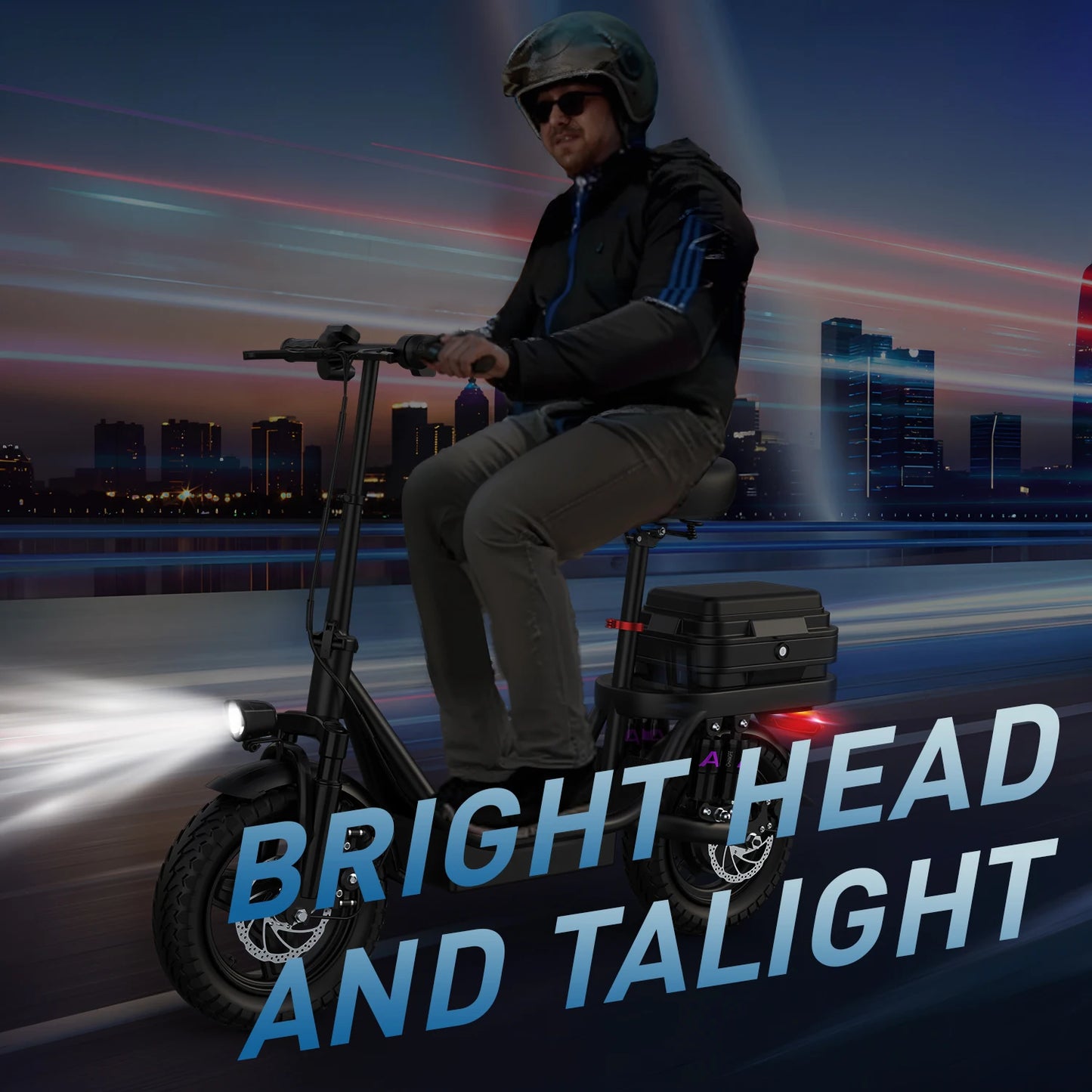 Electric Scooter for Adults, 500W Peak Motor, 48V 17.5Ah Battery,300lbs Max Load,Foldable Commuting Scooter with Adjustable Seat