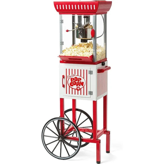 Nostalgia Popcorn Maker Machine Professional Cart With 2.5 Oz Kettle Makes Up To 10 Cups Vintage Popcorn Machine - Joanie B 25