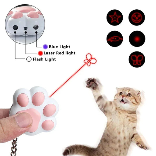 Rechargeable Multifunctional Cat Laser Toy with Adjustable Patterns and UV Light for Interactive Pet Play - Joanie B 25