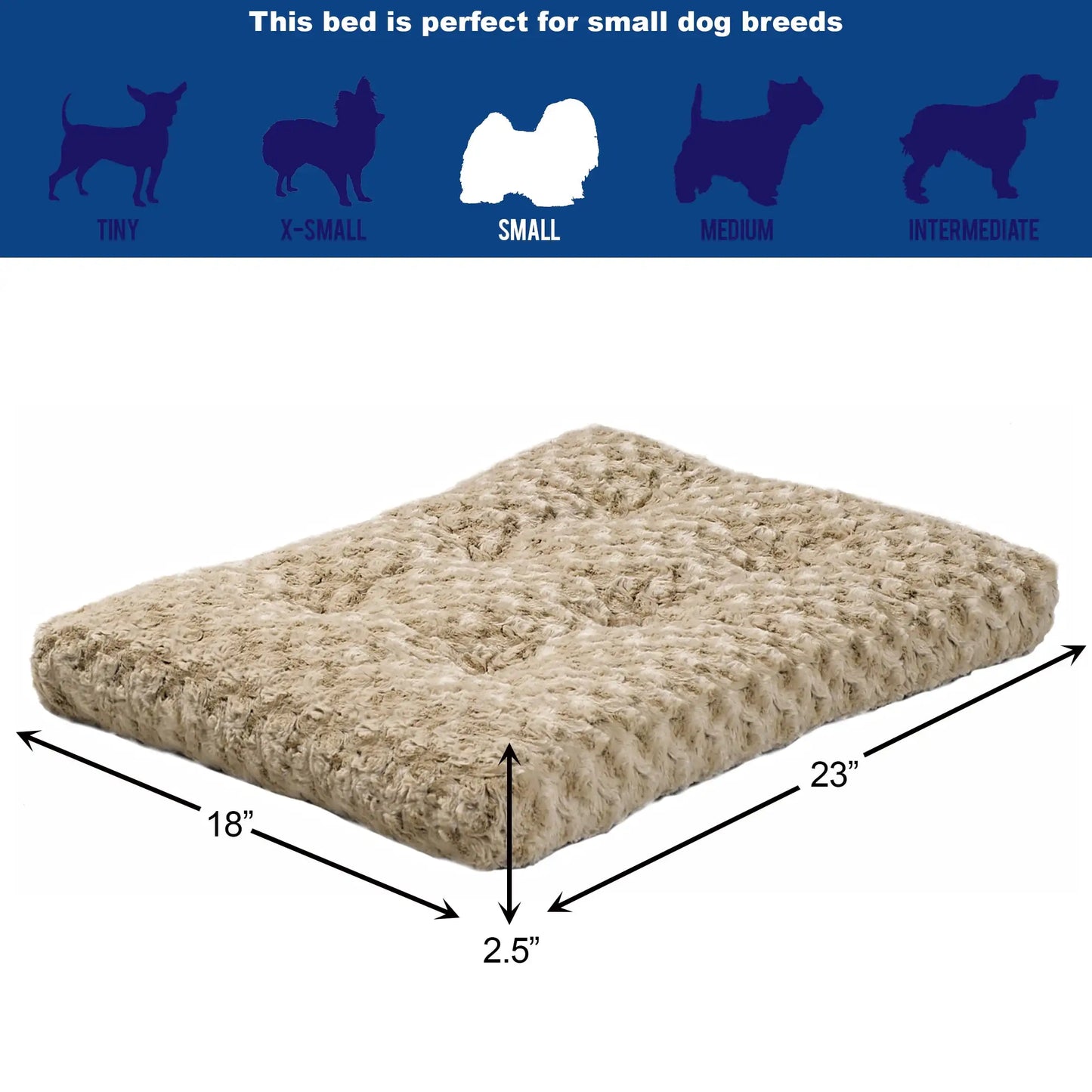 Midwest Homes for Pets Dog Bed and Crate Mat Deluxe Ombre Swirl 24 Mocha - Joanie B 25
