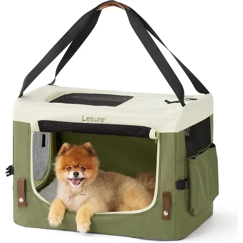 Collapsible Travel Dog Crate for Small Dogs Portable Soft Dog Crate for Outdoor and Indoor Folding Fabric Dog Kennel - Joanie B 25