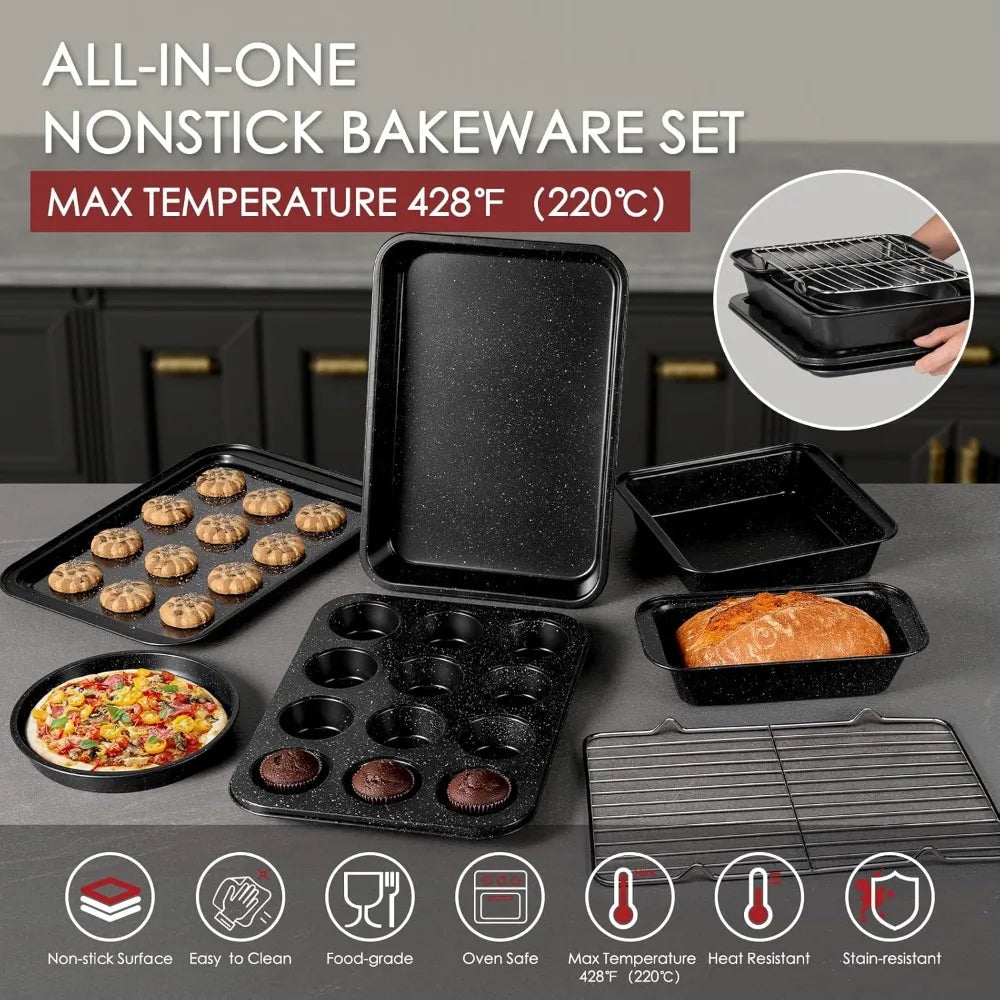 31 Piece Nonstick Pots And Pans Set With Grill Pan Bakeware - Joanie B 25