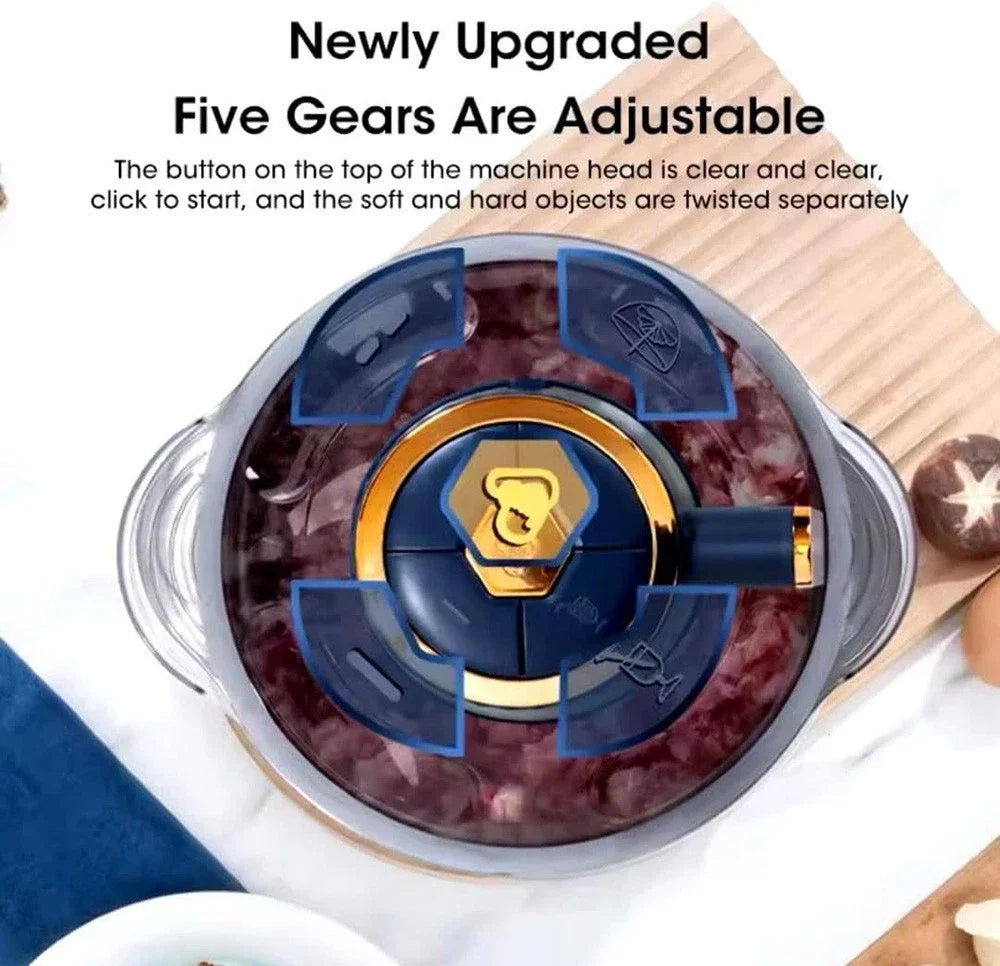 5L Electric Meat Grinder With Vegetable Slicer Chopper 304 Stainless Steel