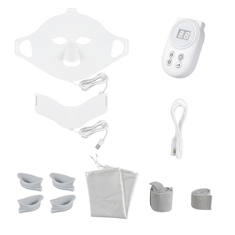 7 Colors Photon Face Neck LED Mask Red Light Infrared
