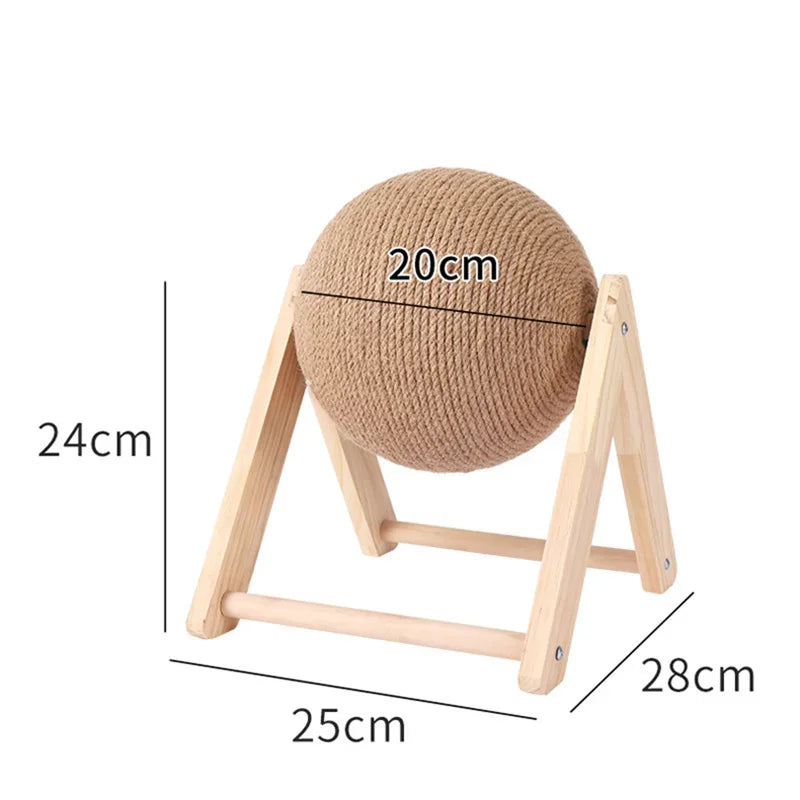 Cat Toy Scratching Ball Kitten Rope Ball Board Grinding Paws Toys Cats Scratcher Wear Resistant Pet Furniture Cat Supplies - Joanie B 25