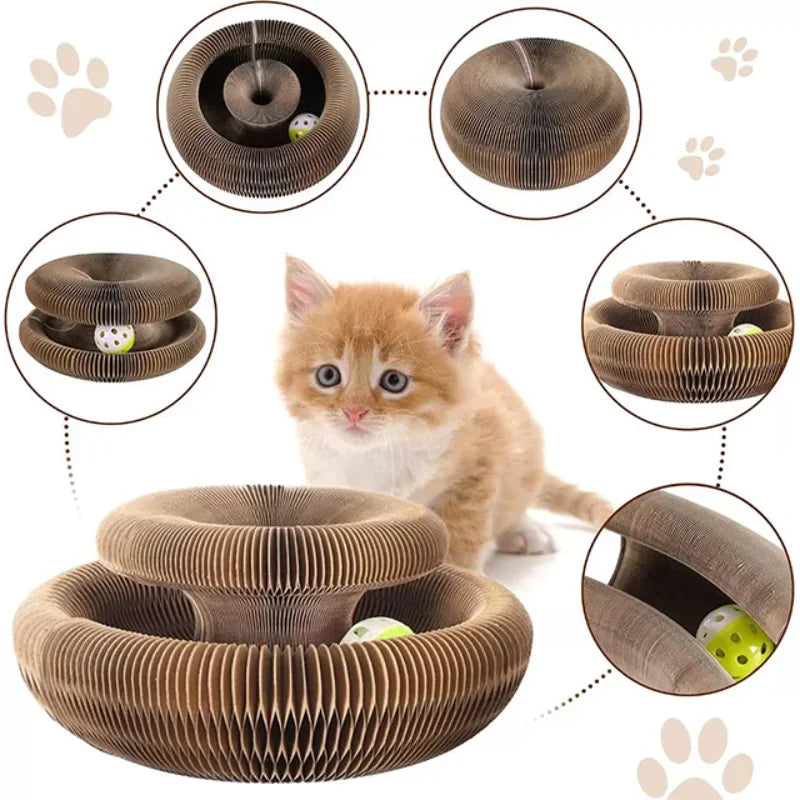 Magic Organ Cat Toy Ball Scratch Board Funny Post Toy for Cats Durable Corrugated Claw Grinding Climbing Pet Accessory - Joanie B 25