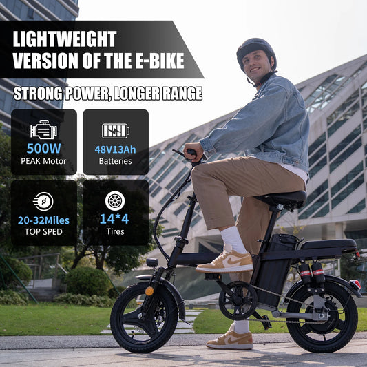 Electric Bike for Adults with 48V 15AH Removable Battery and 500W Brushless Motor for Commuting and Off-Road Travel - Joanie B 25